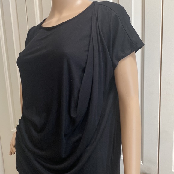 Banana Republic Womens M Black Faux Wrap feel Blouse. - Picture 4 of 8